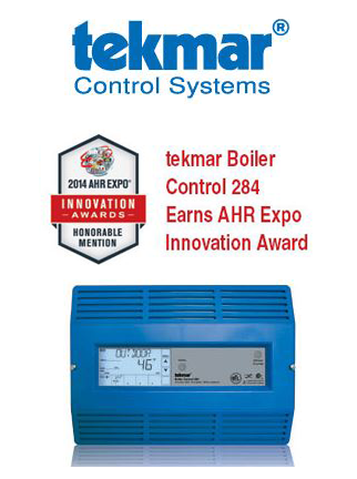 tekmar Boiler Control 284 earns 2014 AHR Expo Innovation Award.